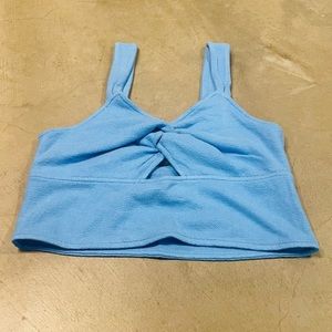 Cutout Knot-Front Crop Tank Top - NWOT